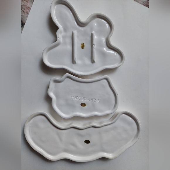 Vintage* Easter Rabbit 3-Section Ceramic Serving Plate - Picture 6 of 9